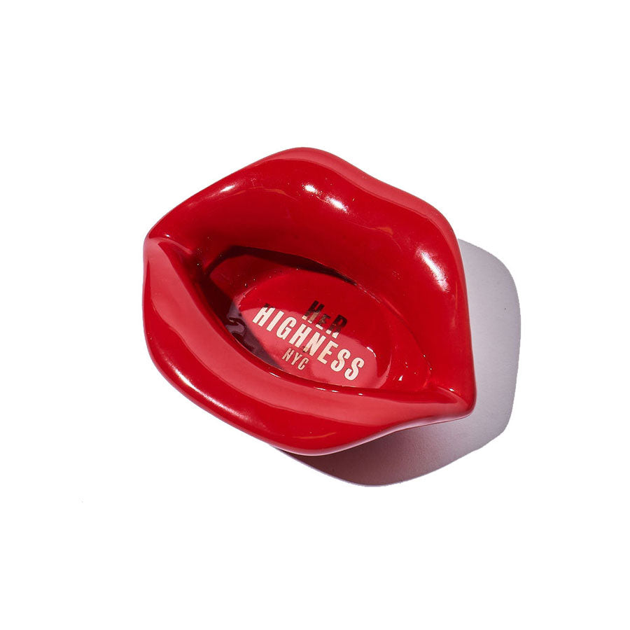 Red Lip Ceramic Ashtray